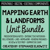 Mapping Earth & Landforms Unit Bundle | Printable, Digital