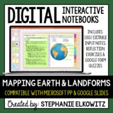 Mapping Earth and Landforms Digital Interactive Notebook |