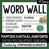 Mapping Earth and Landforms Word Wall | Science Vocabulary