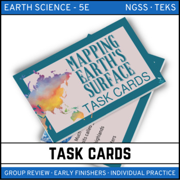 Preview of Mapping Earth's Surface Task Cards