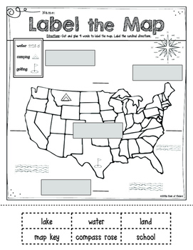 mapping label it first grade and kindergarten social studies tpt