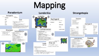 Preview of Mapping: Maps, Cardinal Points, Directions, Key/Legend and Scale