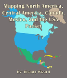 Mapping North America, Central America, Canada, Mexico, an