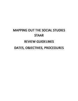 Preview of Mapping Out the Social Studies STAAR Review Guide