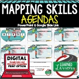 Mapping Skills Agenda PowerPoint & Google Slides, World Ge