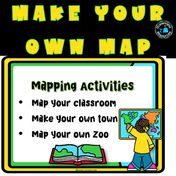 Preview of Mapping Skills, create your own maps - classroom, town and zoo