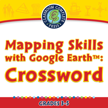 Preview of Mapping Skills with Google Earth™: Crossword - NOTEBOOK Gr. 3-5