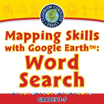 Preview of Mapping Skills with Google Earth™: Word Search - NOTEBOOK Gr. 3-5