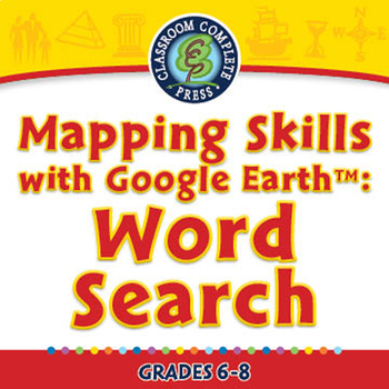 Preview of Mapping Skills with Google Earth™: Word Search - NOTEBOOK Gr. 6-8