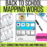 Orthographic Mapping Words - Phonics - Digraphs - Back To School