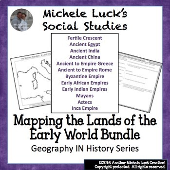 Preview of Mapping the Lands of the Ancient & Early World Activity Bundle