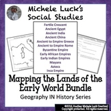 Mapping the Lands of the Ancient & Early World Activity Bundle