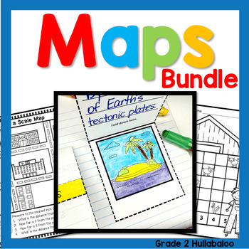 Preview of Maps Skills BUNDLE Close Reading, Legend, Scale, Theme, Grid, Political & More