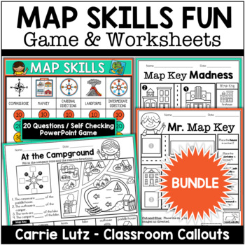 Preview of Maps Skills Bundle First Grade Social Studies