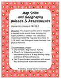 Maps Skills and Geography Quizzes and Assessments Bundle