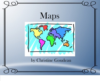Maps Unit - SMARTboard, Notes, Quiz & Project by Virginia Kiddies