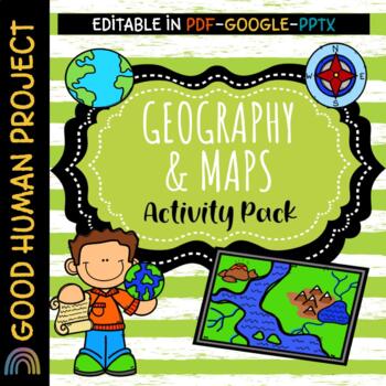 Preview of Maps and Geography LOADED Activity Pack | Social Studies | Editable