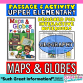 Maps and Globes: Reading Passage and Activity: Great for I