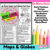 Maps and Globes Activity:  All About Maps and Globes Readi