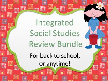 Preview of Integrated Social Studies Review Bundle - Back to School