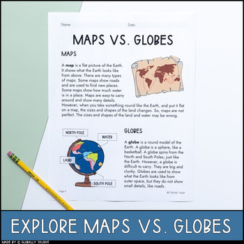 Maps and Globes: Lesson & Activities by Globally Taught | TpT