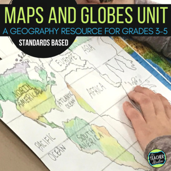 Preview of Maps and Globes - Map Skills - Map Activities to Teach Geography