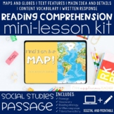 Maps and Globes Reading Comprehension Mini Lesson Print an