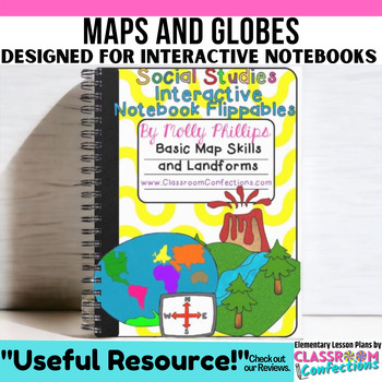 Preview of Maps and Globes : Social Studies Interactive Notebook 3rd 4th Grades