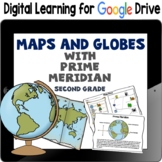Maps and Globes with Prime Meridian, Google Classroom, Dis