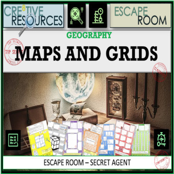 Preview of Maps and Grids Escape Room