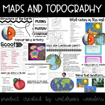 Preview of Maps and Topography Unit!