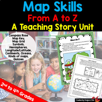 Preview of Map skills Unit Print and Digital