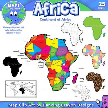 Preview of Maps of Africa: Clip Art Map Set