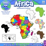 Maps of Africa: Clip Art Map Set