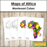 Maps of Africa (Color & Blackline Masters) - Montessori co