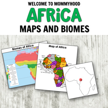 Preview of Maps of Africa: Montessori Map or Geography Activities