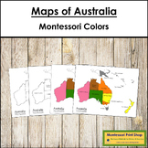 Maps of Australia (Color & Blackline Masters) - Montessori