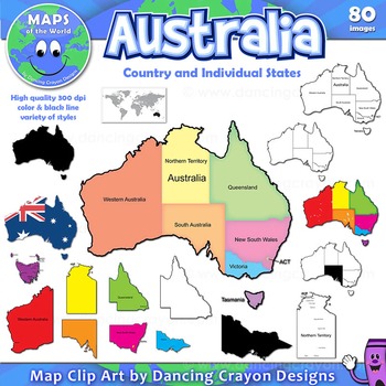 Preview of Maps of Australia and Australian States