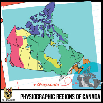 Preview of Maps of Canada Clip Art: Physiographic Regions