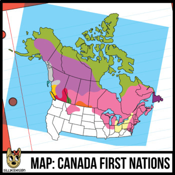 Preview of Maps of Canada Clipart: First Nations grouped by LANGUAGE - CLIP ART