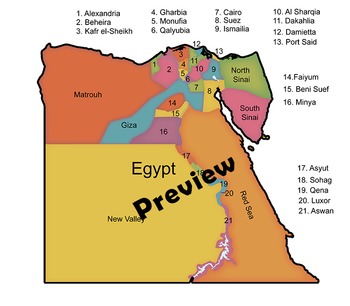 Egypt Maps: Clip Art Map Set by Maps of the World | TpT