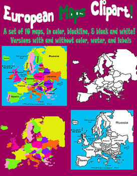 Preview of European Maps Clip Art