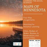 Maps of Minnesota Matching Assignment for Distance Learning