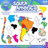 Maps of South America: Clip Art Map BUNDLE