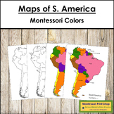 Maps of South America (Color & Blackline Masters) - Montes