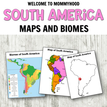 Preview of Maps of South America: Montessori Map or Geography Activities