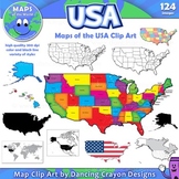 Maps of the USA: Clip Art Map Set