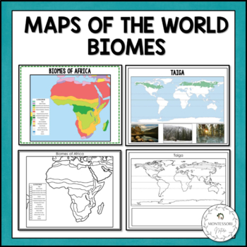 Preview of Biomes of the World Comprehensive Map and Coloring Activity