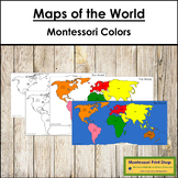 Maps of the World (Color & Blackline Masters) - Montessori