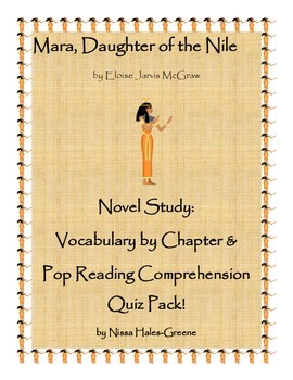 Preview of Mara, Daughter of the Nile Novel Study: Vocabulary & Reading Quiz Pack